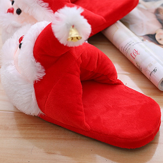 Cute Christmas Slippers Cotton Shoes Santa Claus Shoes Bag Root Indoor Home Shoes Children's Shoes Couples Warm Shoes