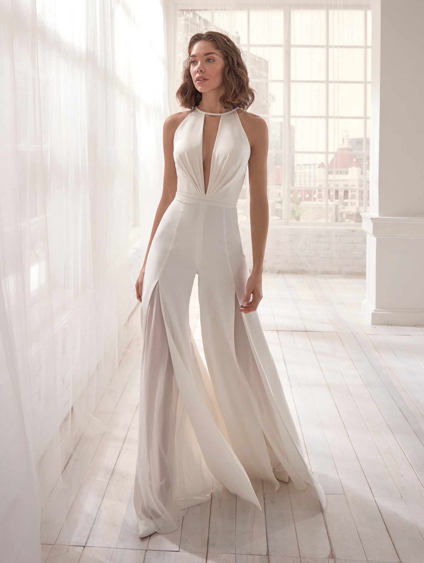 New Women's Clothing Sexy Deep V Hanging Neck Jumpsuit Casual Trousers