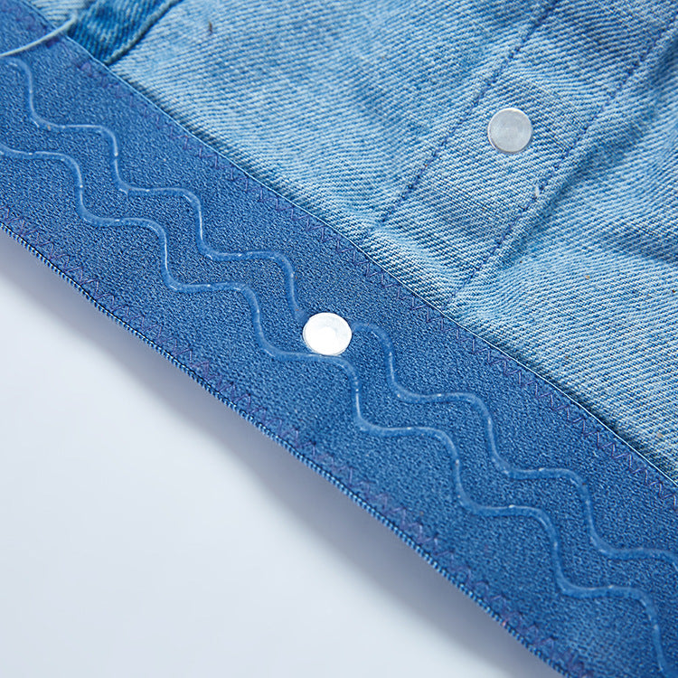 Hot-selling All-match Strap Button Slim-fit Denim Tube Top Strap