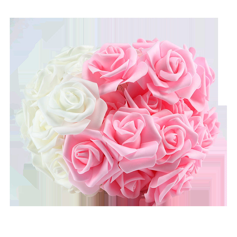 Girl's Heart Pink White Simulation Led Rose Lamp String Birthday Party Tanabata Wedding Decoration Lamp