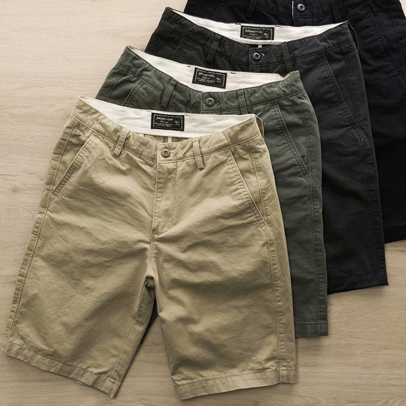 New Men's Casual Shorts Solid Color All-match Five-point Pants
