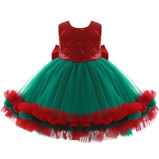 Christmas evening dress girls princess dress