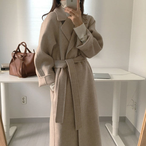 Double-sided Cashmere Coat Women's 2023 New Small Mid-length Autumn And Winter Temperament High-end Woolen Coat