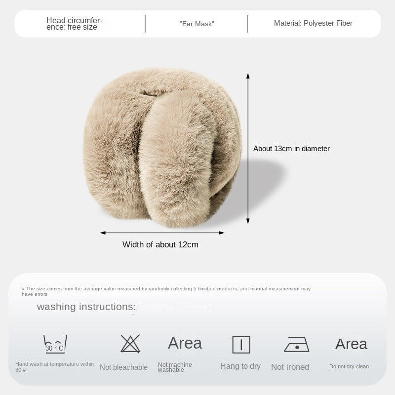 Plush Earmuffs Winter Women's Fashion Winter Warm Ear Bag Ear Protection Ear Cover Foldable Anti-freezing Earmuffs For Students