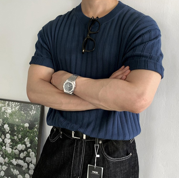 Men’s Ribbed Short Sleeve Shirt – Sleek, Stylish, and Comfortable