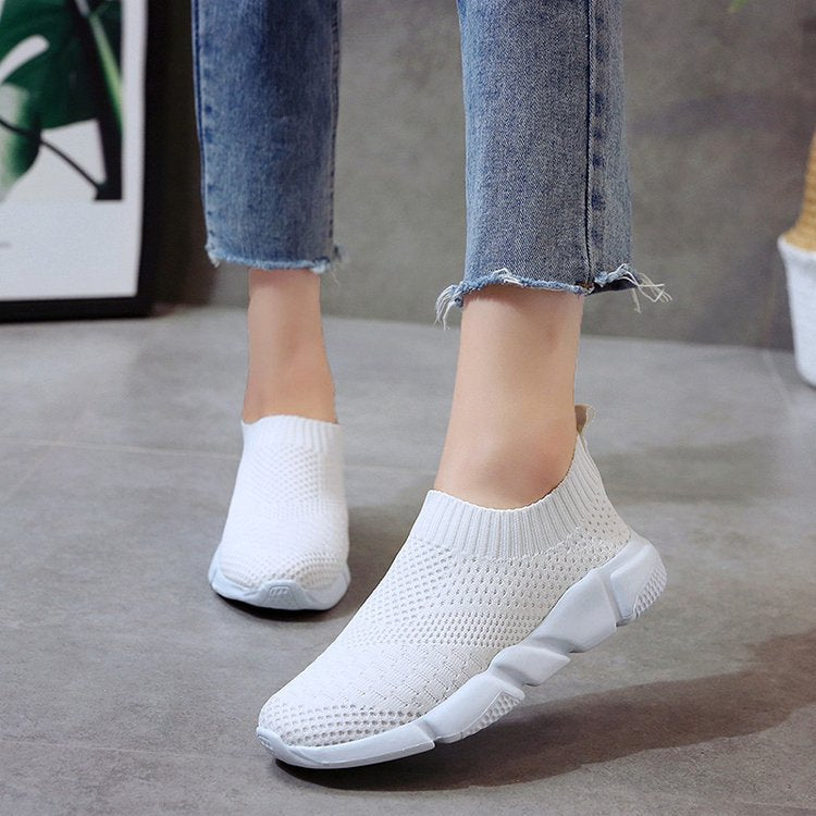 New Outdoors Adults Trainers Running Shoes Woman Sock Footwear Sport Athletic Unisex Breathable Mesh Female Sneakers