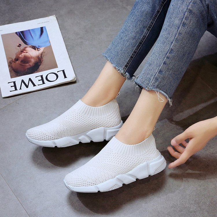 New Outdoors Adults Trainers Running Shoes Woman Sock Footwear Sport Athletic Unisex Breathable Mesh Female Sneakers