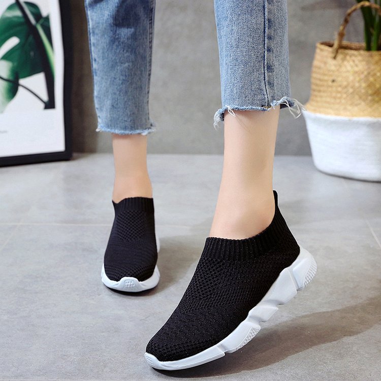 New Outdoors Adults Trainers Running Shoes Woman Sock Footwear Sport Athletic Unisex Breathable Mesh Female Sneakers