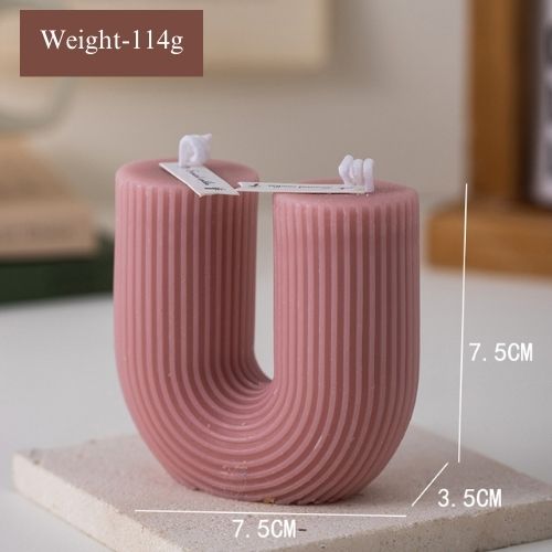 New Creative Geometric Column Wax Aromatherapy Candle Home Decoration Gift