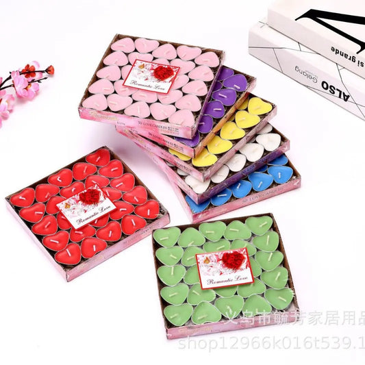 Smokeless Tea Wax Fire Paint Candle 2 Hours Smokeless Warm Tea Heating Aromatherapy Candle Valentine's Day Pose Confession Artifact