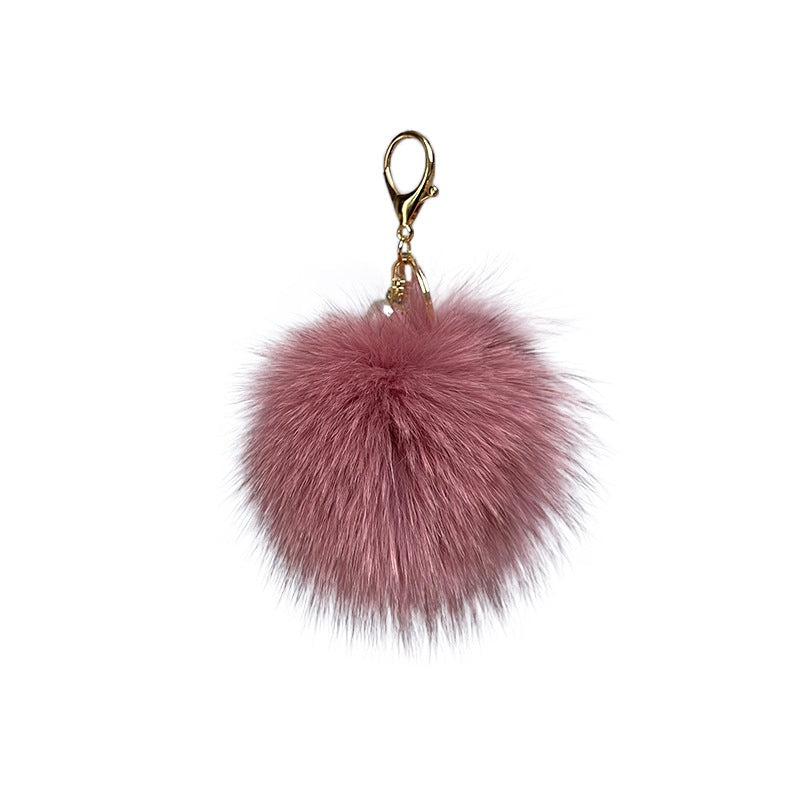 Fox Fur Ball Bag Pendant Creative Plush Fur Fur Ball Cute Ins Accessories Car Keychain Pendant