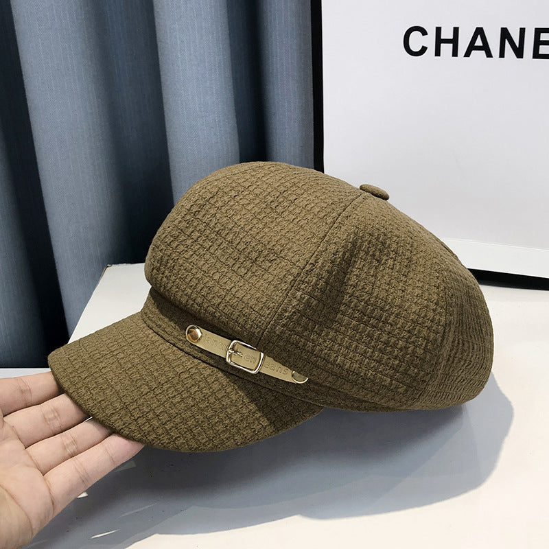 Chapéu boina estilo britânico feminino