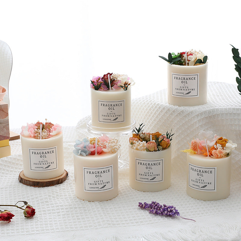 Aromatherapy Candle Gift Box Immortal Flower Aromatherapy Candle Flower Series Hand Gift Aromatherapy Candle Smokeless Soybean Wax