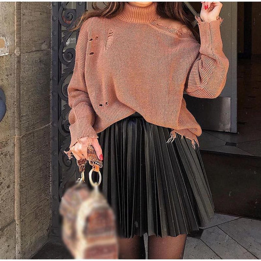 2023 Cross-border Amazon Autumn And Summer Women's Skirt European And American Fashion Women's Pleated Slim Sexy Short Skirt