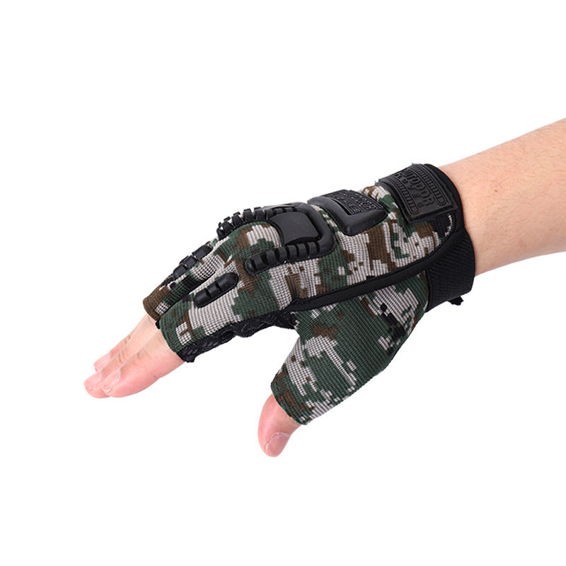 Tactical Gloves Half-finger Male Amazon Weightlifting Training Camping Men And Women Breathable Outdoor Sports Anti-collision Wear-resistant Gloves