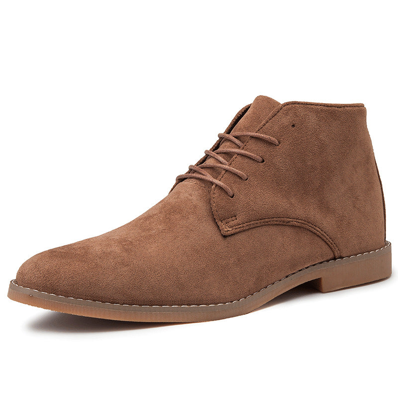 2024 Spring And Autumn Martins Boots New All-match High-top Shoes Outdoor Workwear Boots Thick-soled Boots Men's Height-increasing Ankle Boots