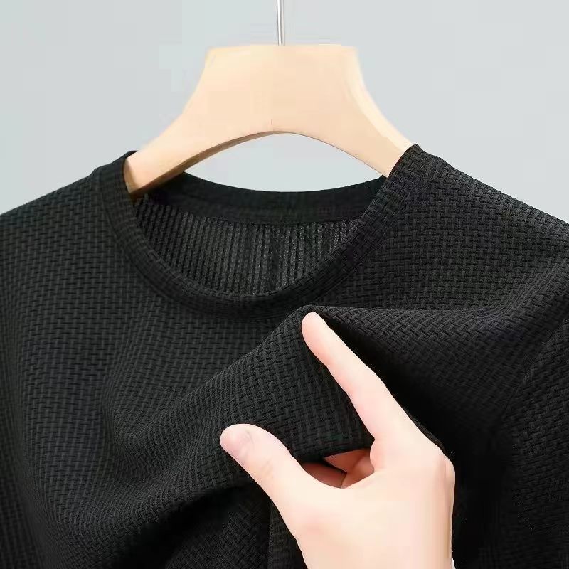 Premium shirt or t-shirt available in black, white, blue, khaki, green, and more – featuring a textured woven pattern, soft breathable fabric, and refined craftsmanship for stylish everyday wear.