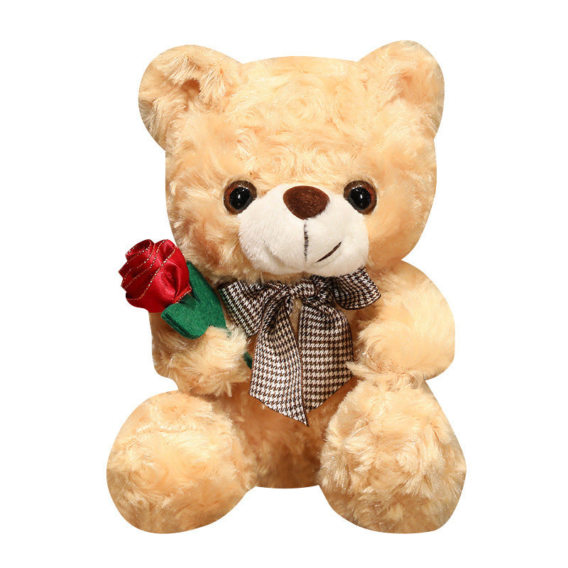 New Rose T-shirt Teddy Bear Doll Valentine's Day Gift For Girls Cross-border Plush Teddy Bear Rag Doll