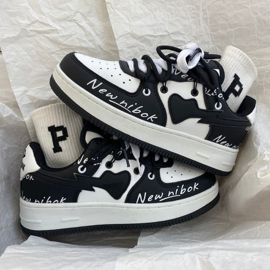 Klein Blue Niche Design Love Casual Sneakers Female Ins Hong Kong Style College Trend All-match Student Sneakers