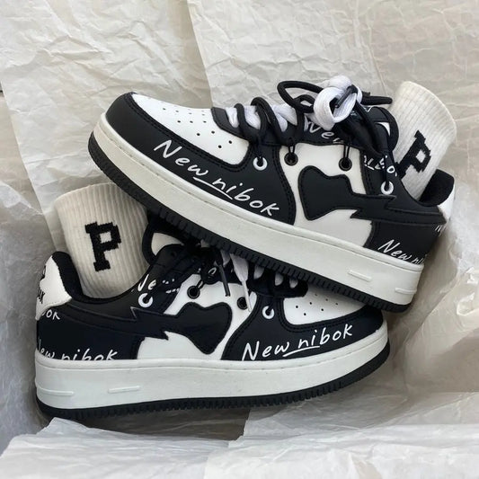 Klein Blue Niche Design Love Casual Sneakers Female Ins Hong Kong Style College Trend All-match Student Sneakers