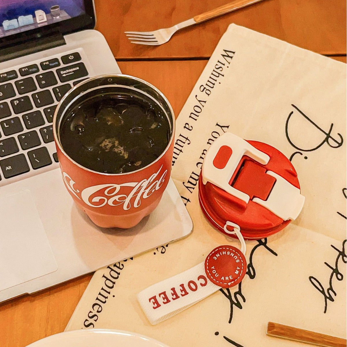 New Internet Celebrant Pumpkin Cup 304 Stainless Steel American Coffee Cup Car Simple Portable Lanyard Women's Thermos Cup