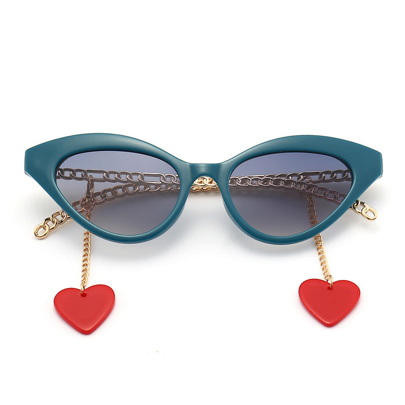 GG0978 Cross-border Cat Eye Narrow Modern Retro Rope Decoration Sunglasses Trend Street Shooting Model Catwalk Sunglasses