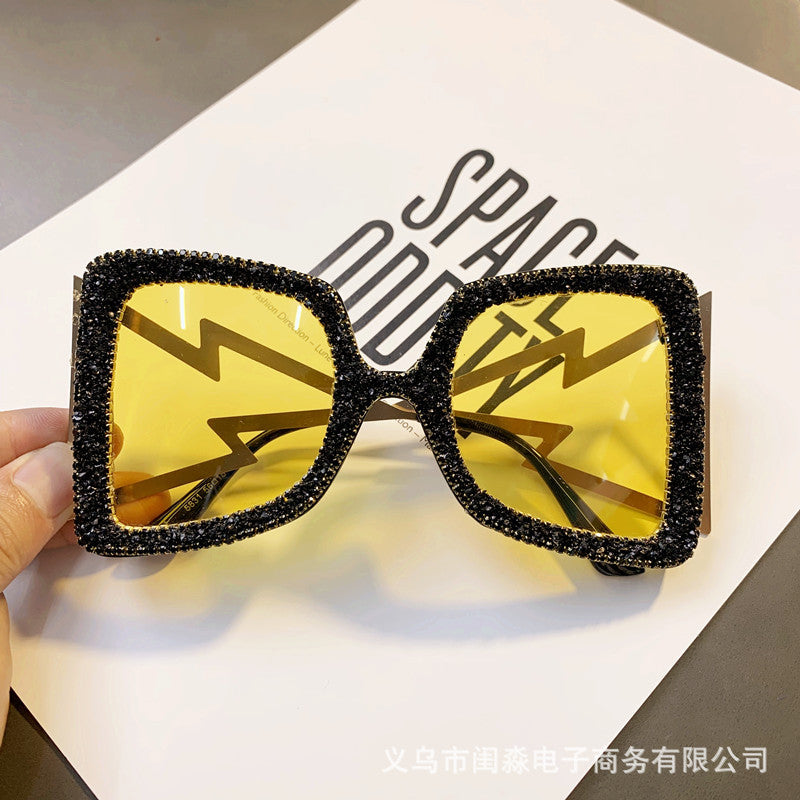 Diamond-Studded Sunglasses