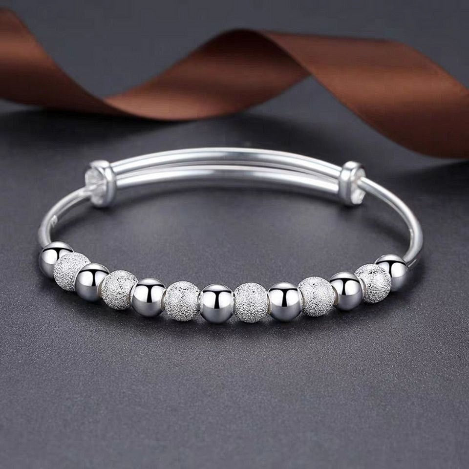 New Valentine's Day Gift Lucky Beads Bracelet Copper Plated Silver Lucky Beads Bracelet Women's Exquisite Ball Hand Jewelry