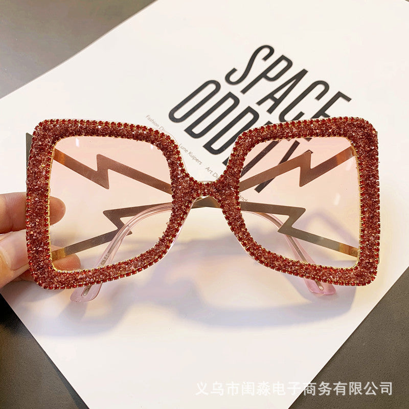 Diamond-Studded Sunglasses