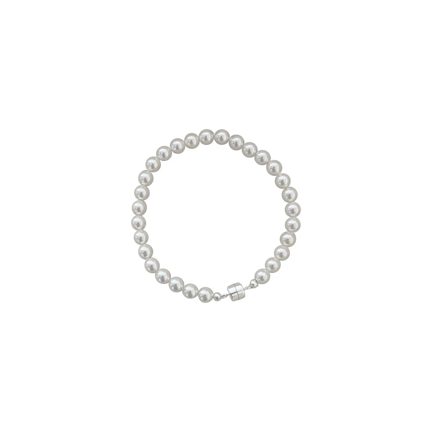 S925 Sterling Silver Shijia Pearl Bracelet Women's French Retro Light Luxury Elegant High-end Niche Design All-match Bracelet