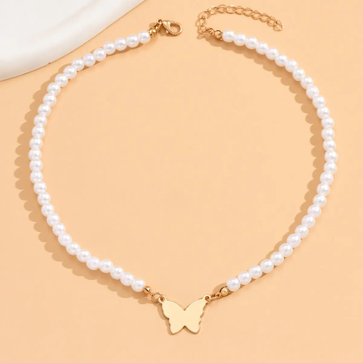European And American Cross-border Jewelry Simple Butterfly Pearl Necklace For Women