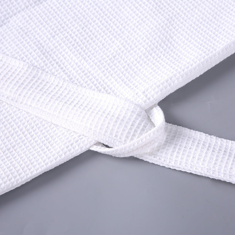 Star Hotel Bathrobe Women's Long Spring, Summer, Autumn And Winter Cotton Waffle Bathrobe Absorbent Quick-drying Cotton Nightgown