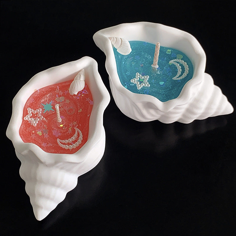 Conch Aromatherapy Candle Marine Shell Aromatherapy Candle Ornaments Tanabata Creative Gift Couple Conch Candle Gift