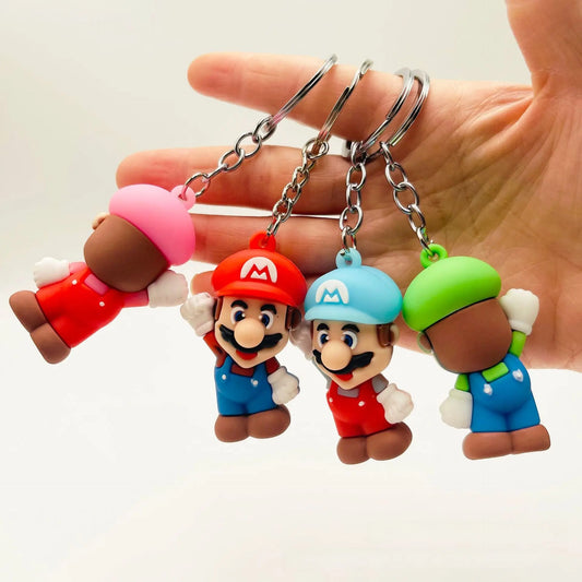 Creative Cartoon Mario Keychain Bag Pendant Super Mary Doll Student Gift Game Peripheral