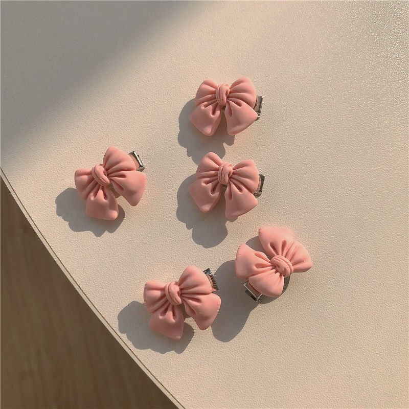 Super Sweet Pink Hairpin Series Girl's Bow Peach Camellia Peach Heart Hairpiece Headwear