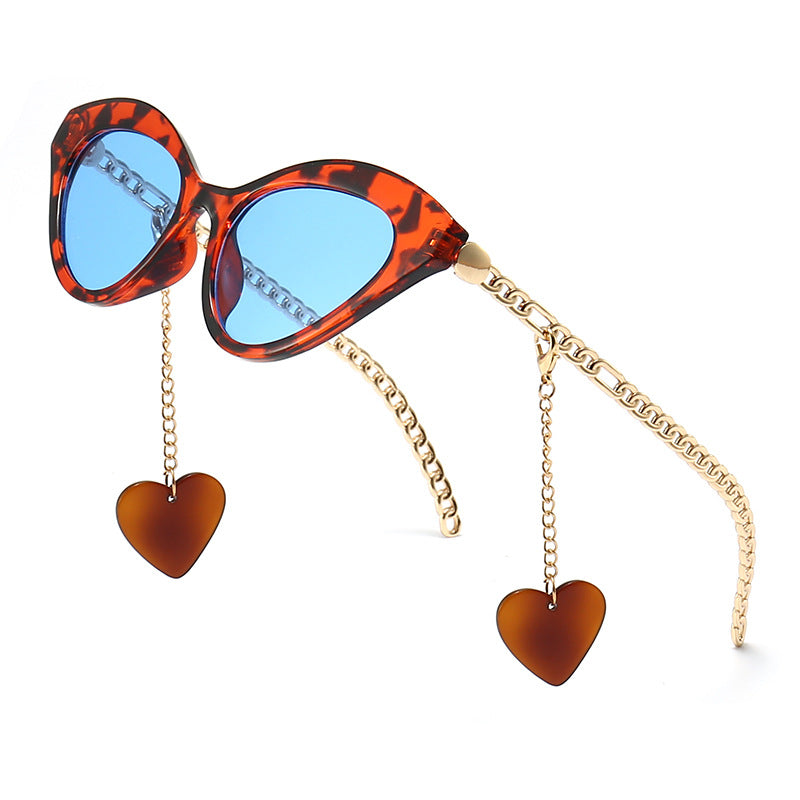 GG0978 Cross-border Cat Eye Narrow Modern Retro Rope Decoration Sunglasses Trend Street Shooting Model Catwalk Sunglasses