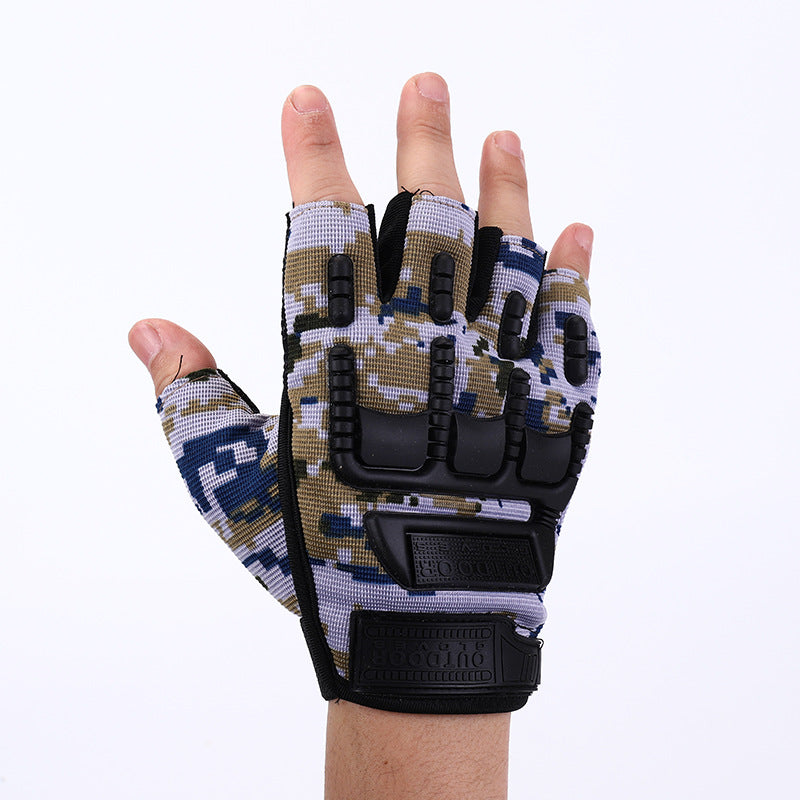 Tactical Gloves Half-finger Male Amazon Weightlifting Training Camping Men And Women Breathable Outdoor Sports Anti-collision Wear-resistant Gloves