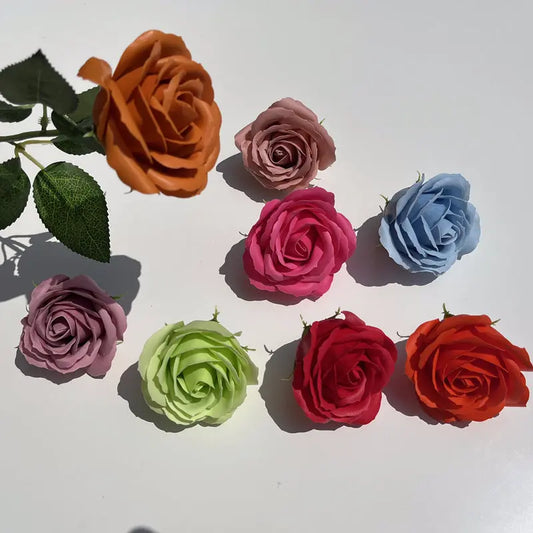Manufacturer Wholesale Five-layer Rose Immortal Flower Box Gift Box Bouquet Soap Flower Decoration Material Multi-color Soap Flower Head