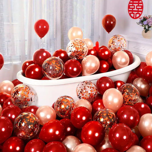 Balloon Wedding Decoration Wedding Room Layout Online Celebrity Love Balloon Suit Wedding Scene Red Wedding Supplies