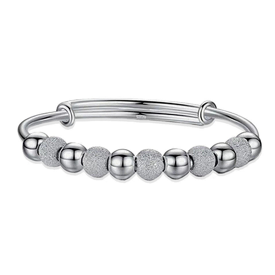 New Valentine's Day Gift Lucky Beads Bracelet Copper Plated Silver Lucky Beads Bracelet Women's Exquisite Ball Hand Jewelry