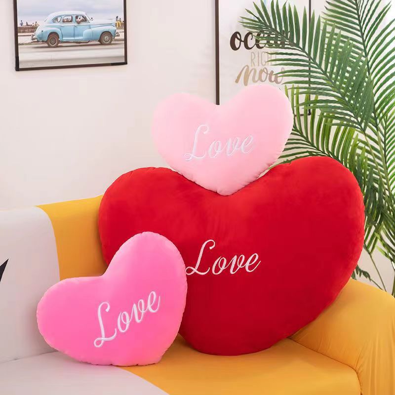 Cute Heart-shaped Pillow For Bed Head Decoration Women's Love Pillow Adorable Cushion Qixi Festival Gift
