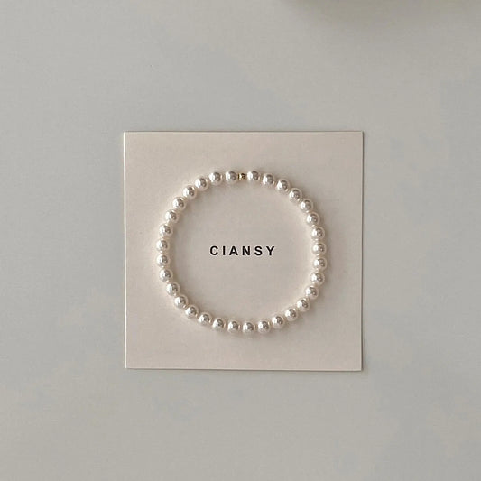 S925 Sterling Silver Shijia Pearl Bracelet Women's French Retro Light Luxury Elegant High-end Niche Design All-match Bracelet