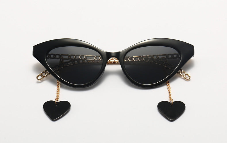 GG0978 Cross-border Cat Eye Narrow Modern Retro Rope Decoration Sunglasses Trend Street Shooting Model Catwalk Sunglasses