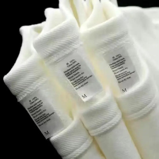 Autumn Men's Pure Cotton Terry Sweater Loose Pullover Fashionable All-match Long Sleeve Top Round Neck Solid Color Coat Men's