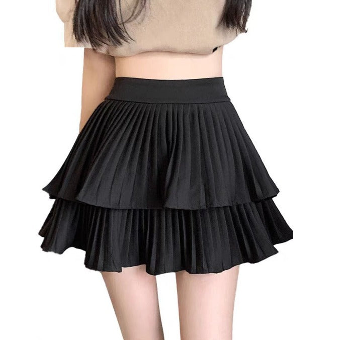 Ballet Style Pleated Cake Skirt For Women Spring/summer 2024 New Design Sense Small High Waist Fluffy A-line Skirt