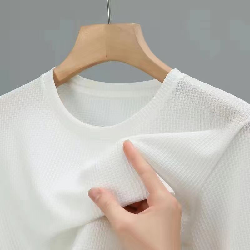 Premium shirt or t-shirt available in black, white, blue, khaki, green, and more – featuring a textured woven pattern, soft breathable fabric, and refined craftsmanship for stylish everyday wear.
