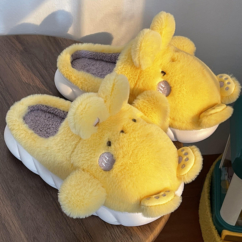Cixi Cotton Slippers Women's Winter Bag With 2022 New Thick Bottom Cute Warm Two-wear Plush Cotton Slippers For Outer Wear