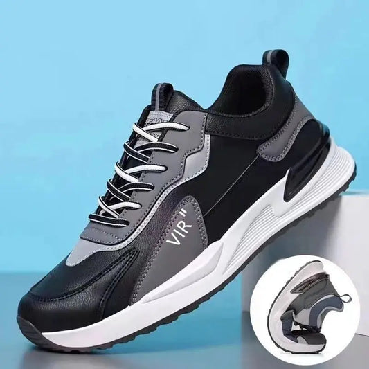 2024 New Men's Shoes Sneakers Running Trendy Casual High-end Students All-match Men's Heightened Soft-faced Walking Shoes