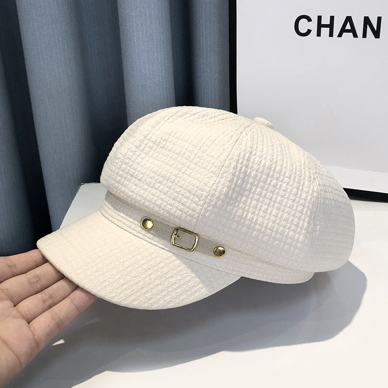 Chapéu boina estilo britânico feminino