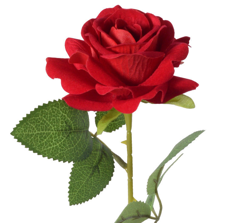 Artificial Flannelette Rose Corner Rose Artificial Flower Wedding Home Valentine's Day Decoration Hand Bouquet Flower Wall